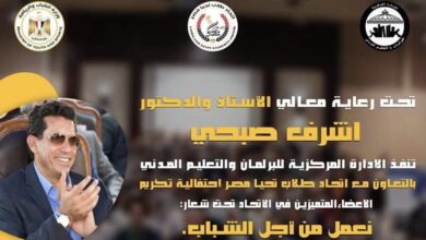 صورة الشباب والرياضة تنظم احتفالية لتكريم المتميزين في اتحاد طلاب تحيا مصر
