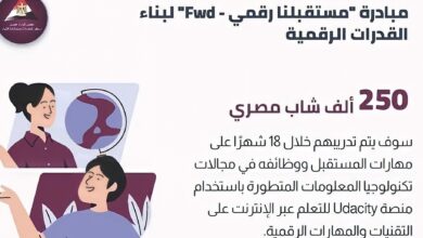 صورة لتمكين الشباب.. إطلاق النسخة الثانية من مبادرة مستقبلنا رقمي (Egypt FWD)