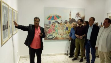 صورة بالصور.. افتتاح معرض الفنان محمد عبلة بجاليري ضي الزمالك