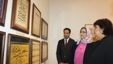 صورة وزيرة الثقافة تفتتح معرض دار الكتب للخط العربي في قصر الفنون