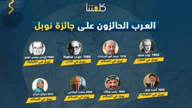 صورة إنفو.. العرب الحائزون على جائزة نوبل