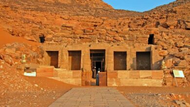 صورة معبد الدر أقدم المعابد النوبية المنحوتة في الصخر.. اعرف تاريخه