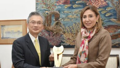 صورة وزيرة الثقافة تلتقي سفير اليابان لدى القاهرة لبحث أطر التعاون الثقافي بين البلدين