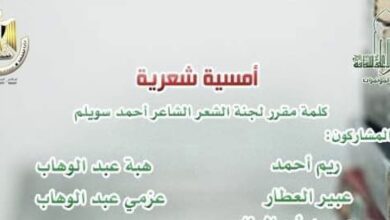 صورة أمسية شعرية بالمجلس الأعلى للثقافة.. الاثنين