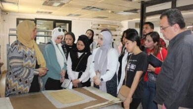صورة بالصور.. دار الكتب والوثائق تستقبل طلاب جامعة مصر للعلوم والتكنولوجيا